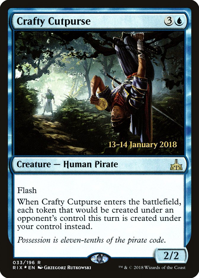 Crafty Cutpurse [Rivals of Ixalan Prerelease Promos] | Black Swamp Games