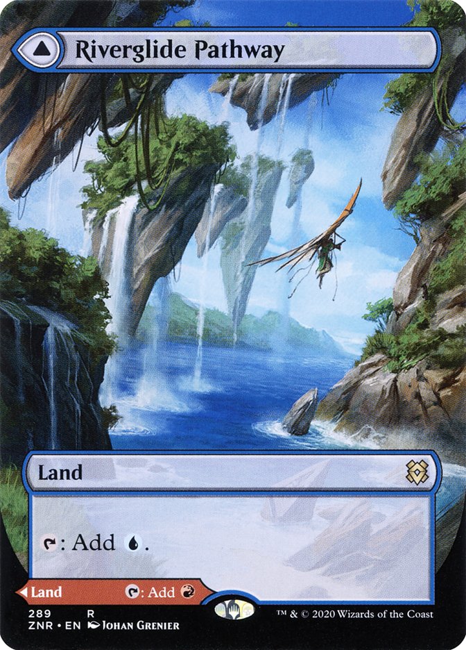 Riverglide Pathway // Lavaglide Pathway (Borderless Alternate Art) [Zendikar Rising] | Black Swamp Games
