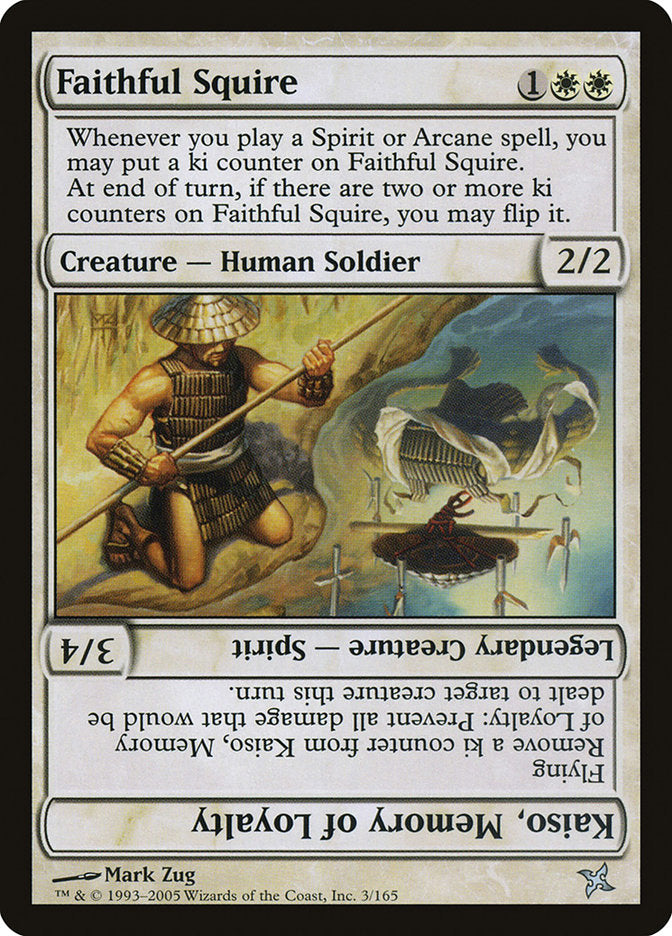 Faithful Squire // Kaiso, Memory of Loyalty [Betrayers of Kamigawa] | Black Swamp Games