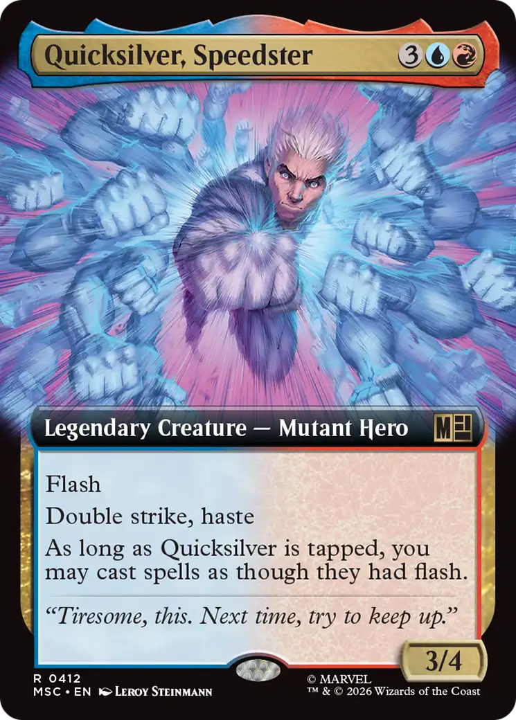 Quicksilver, Speedster (Extended Art) [Marvel Super Heroes Commander] | Black Swamp Games