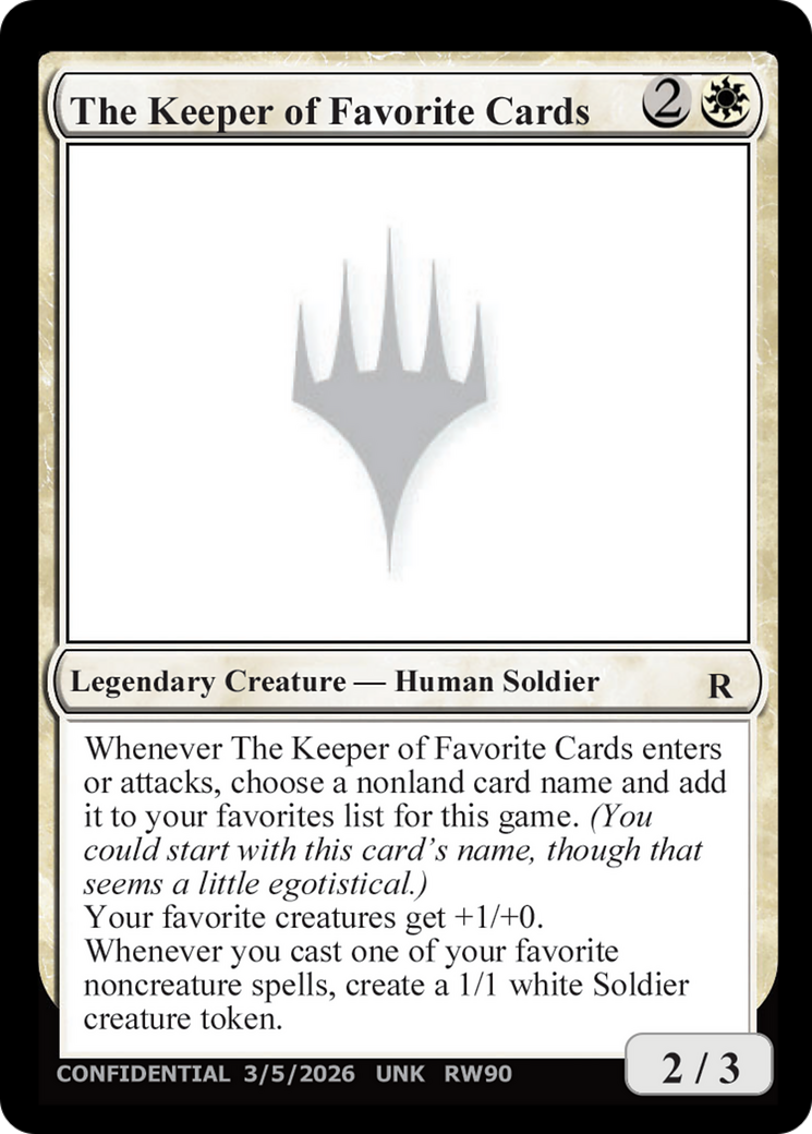 The Keeper of Favorite Cards (3/5/2026) [Unknown Event] | Black Swamp Games