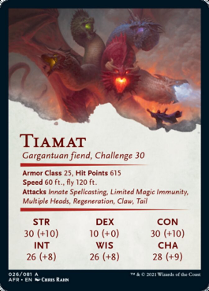 Tiamat Art Card [Dungeons & Dragons: Adventures in the Forgotten Realms Art Series] | Black Swamp Games