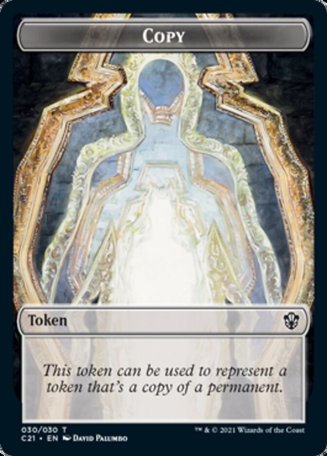 Copy // Fractal Double-Sided Token [Commander 2021 Tokens] | Black Swamp Games