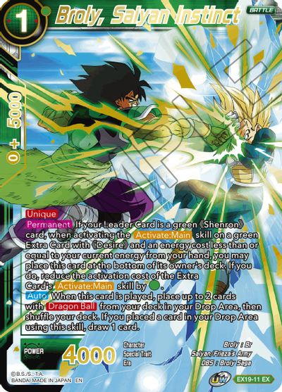 Broly, Saiyan Instinct (EX19-11) [Special Anniversary Set 2021] | Black Swamp Games