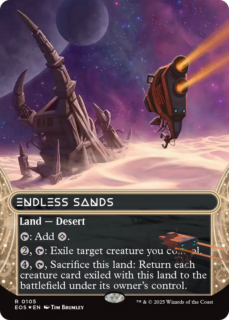 Endless Sands (0105) (Borderless) (Galaxy Foil) [Edge of Eternities: Stellar Sights] | Black Swamp Games