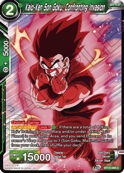 Kaio-Ken Son Goku, Confronting Invasion (BT15-068) [Saiyan Showdown] | Black Swamp Games