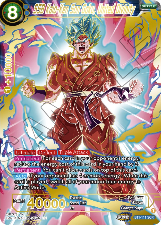 SSB Kaio-Ken Son Goku, United Divinity (BT1-111) [Dawn of the Z-Legends] | Black Swamp Games