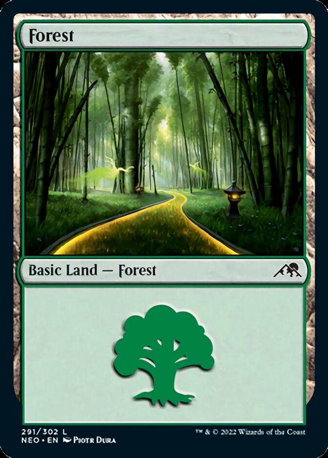 Forest (291) [Kamigawa: Neon Dynasty] | Black Swamp Games