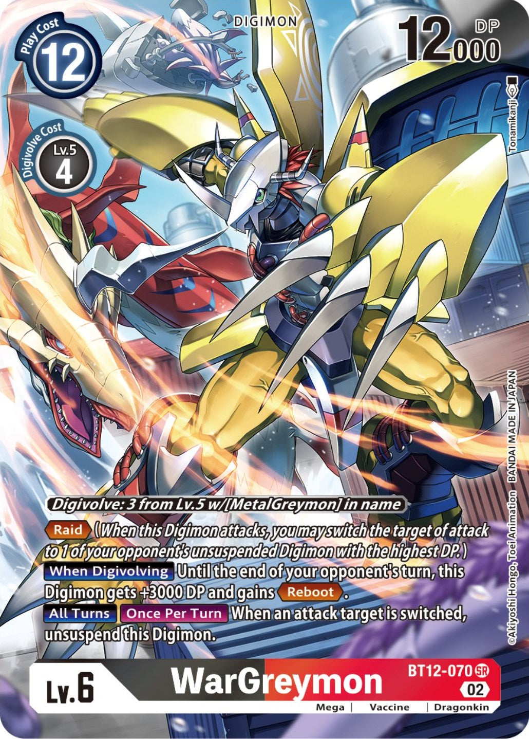 WarGreymon [BT12-070] (Alternate Art) [Across Time] | Black Swamp Games