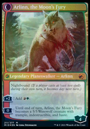 Arlinn, the Pack's Hope // Arlinn, the Moon's Fury [Innistrad: Midnight Hunt Prerelease Promos] | Black Swamp Games