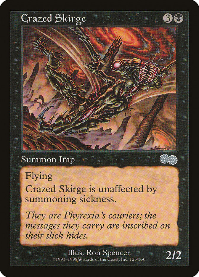 Crazed Skirge [Urza's Saga] | Black Swamp Games