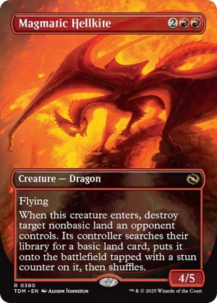 Magmatic Hellkite (Borderless) [Tarkir: Dragonstorm] | Black Swamp Games
