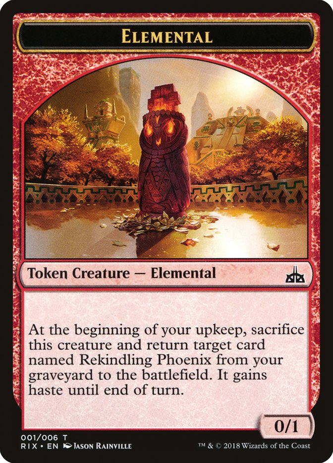 Elemental Token (001/006) [Rivals of Ixalan Tokens] | Black Swamp Games