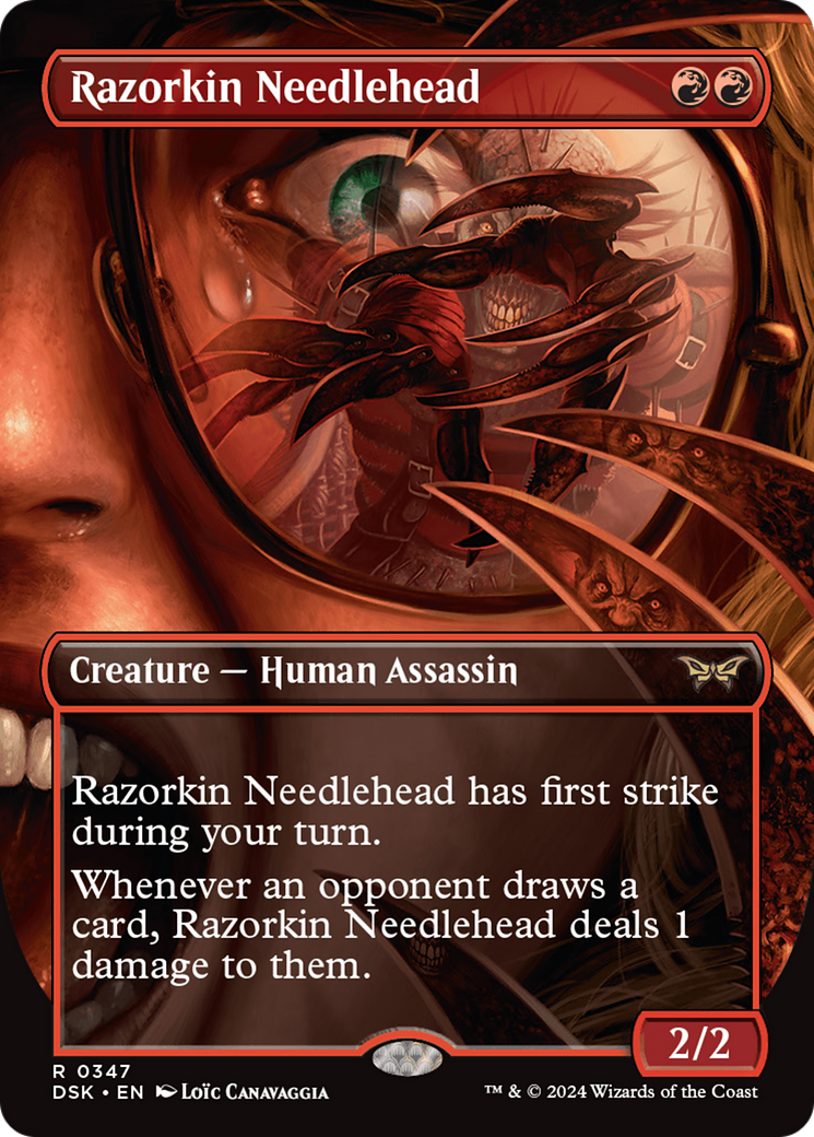 Razorkin Needlehead (Borderless) [Duskmourn: House of Horror] | Black Swamp Games