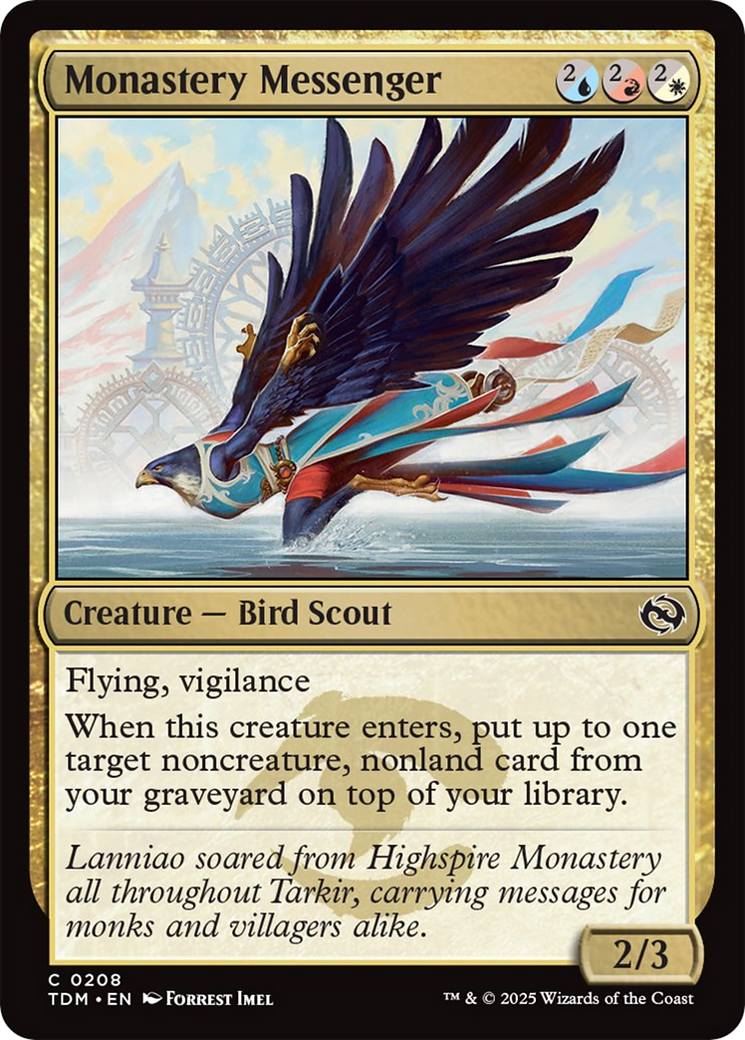 Monastery Messenger [Tarkir: Dragonstorm] | Black Swamp Games