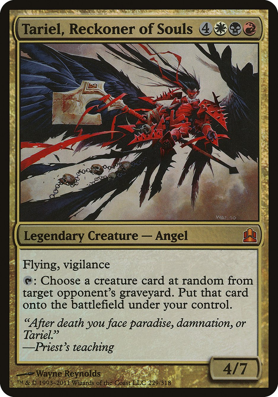 Tariel, Reckoner of Souls (Oversized) [Commander 2011 Oversized] | Black Swamp Games