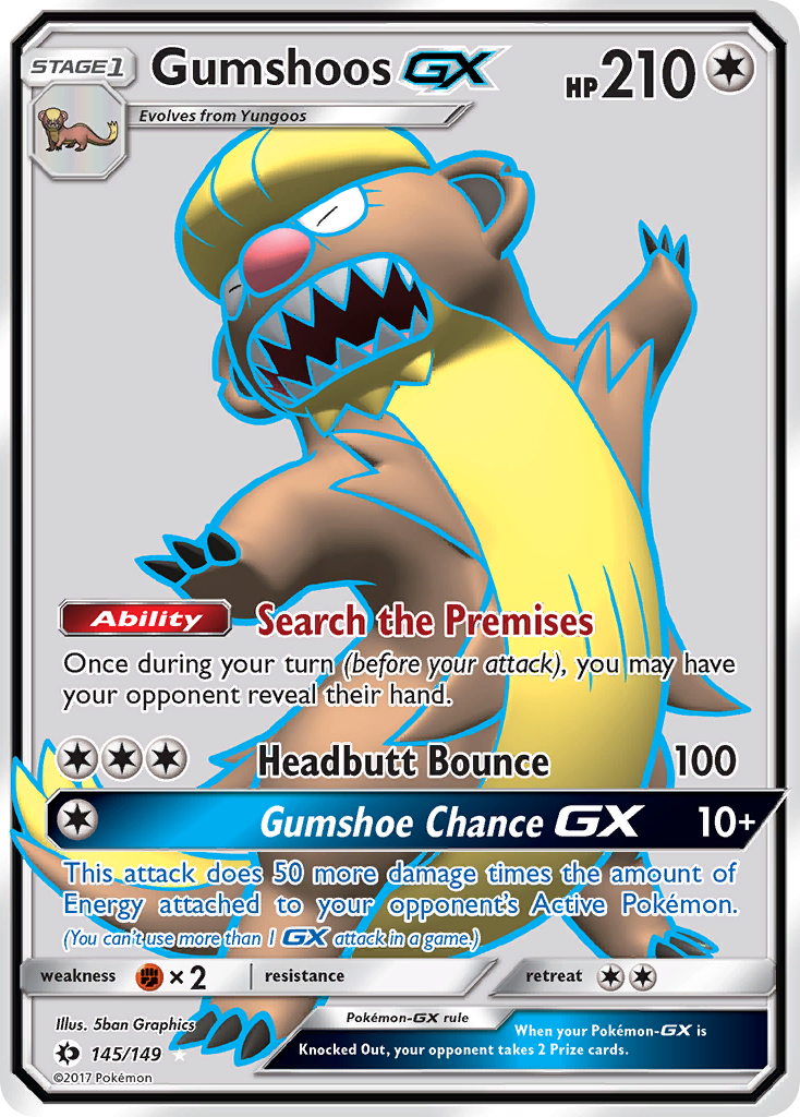 Gumshoos GX (145/149) [Sun & Moon: Base Set] | Black Swamp Games
