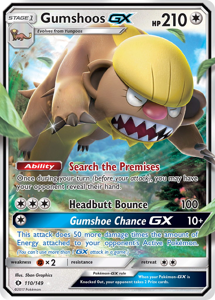 Gumshoos GX (110/149) [Sun & Moon: Base Set] | Black Swamp Games