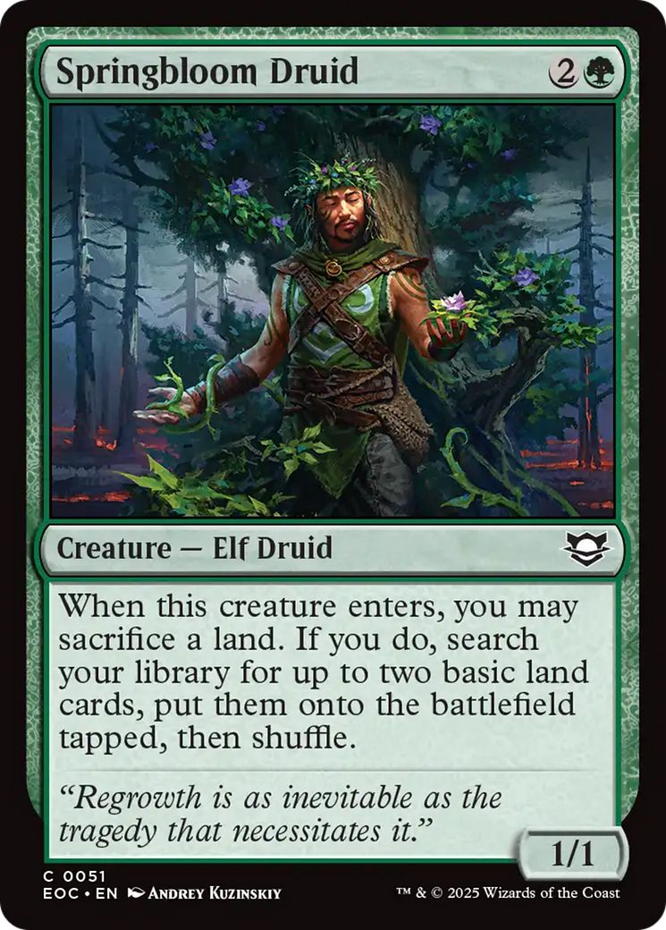 Springbloom Druid [Edge of Eternities Commander] | Black Swamp Games