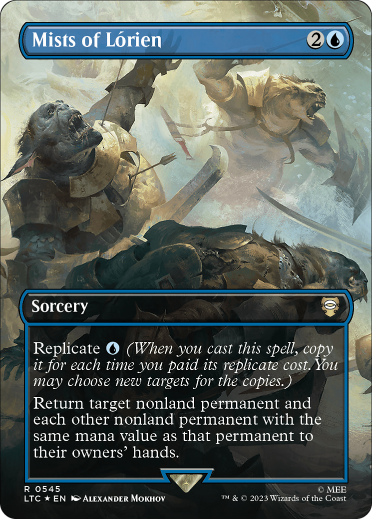 Mists of Lorien (Borderless) (Surge Foil) [The Lord of the Rings: Tales of Middle-Earth Commander] | Black Swamp Games