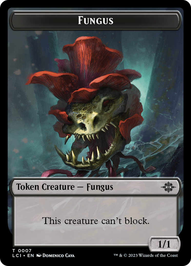 Gnome // Fungus Double-Sided Token [The Lost Caverns of Ixalan Tokens] | Black Swamp Games