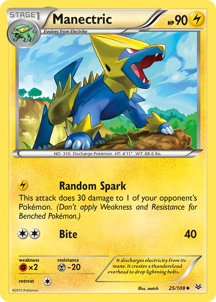 Manectric (25/108) [XY: Roaring Skies] | Black Swamp Games