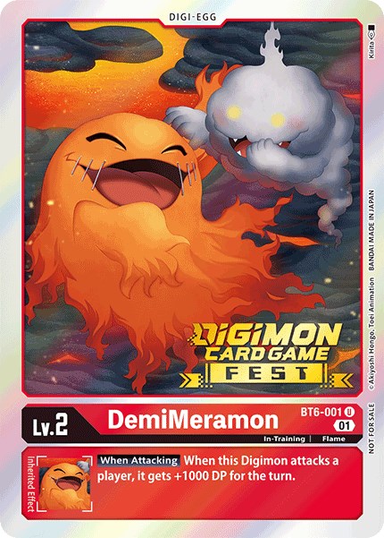 DemiMeramon [BT6-001] (Digimon Card Game Fest 2022) [Double Diamond Promos] | Black Swamp Games