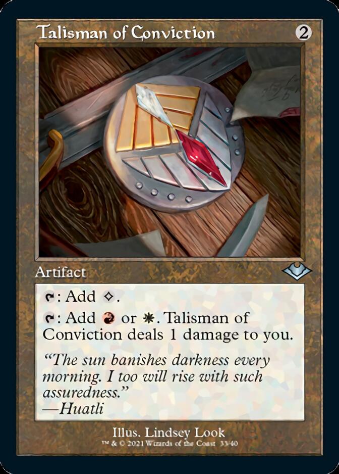 Talisman of Conviction (Retro Foil Etched) [Modern Horizons] | Black Swamp Games