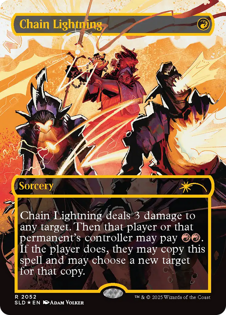 Chain Lightning (2052) (Raised Foil) [Secret Lair Drop Series] | Black Swamp Games