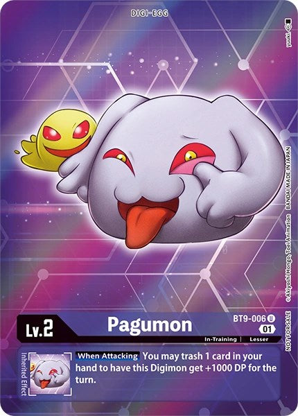 Pagumon [BT9-006] (Alternative Art - Box Topper) [X Record] | Black Swamp Games