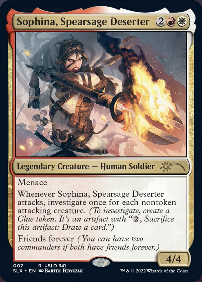 Sophina, Spearsage Deserter [Secret Lair: Universes Within] | Black Swamp Games