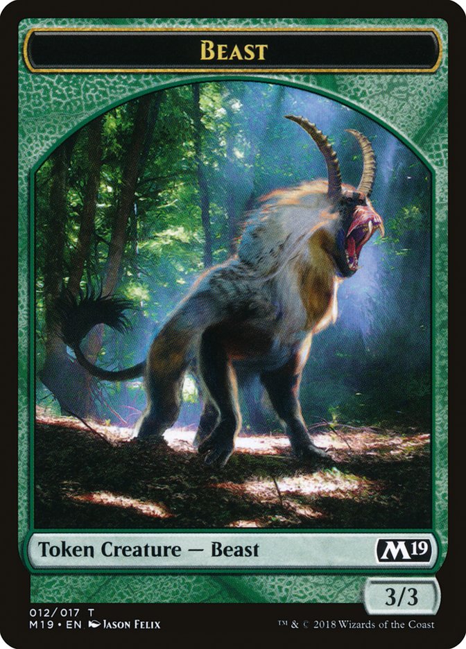 Beast Token [Core Set 2019 Tokens] | Black Swamp Games