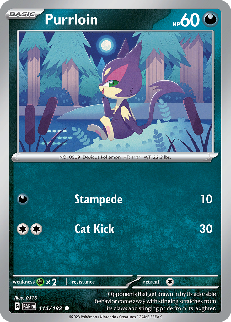 Purrloin (114/182) [Scarlet & Violet: Paradox Rift] | Black Swamp Games