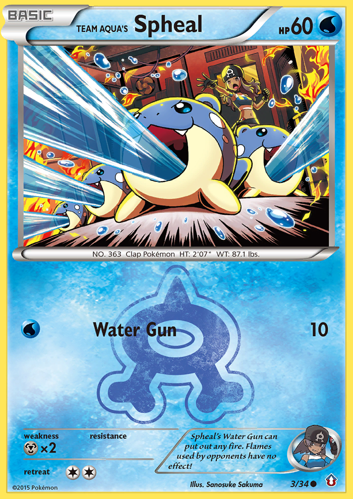 Team Aqua's Spheal (3/34) [XY: Double Crisis] | Black Swamp Games