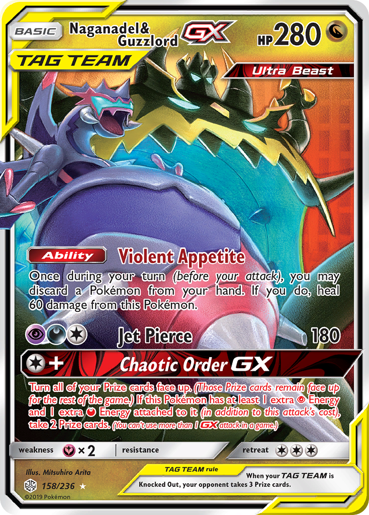 Naganadel & Guzzlord GX (158/236) [Sun & Moon: Cosmic Eclipse] | Black Swamp Games