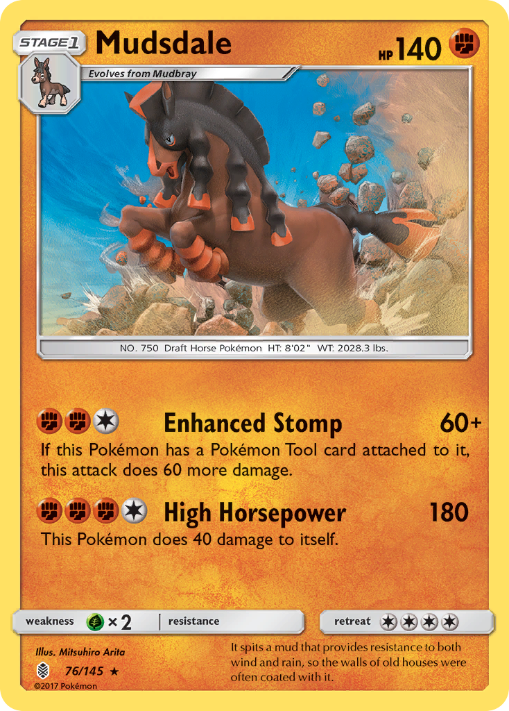 Mudsdale (76/145) [Sun & Moon: Guardians Rising] | Black Swamp Games