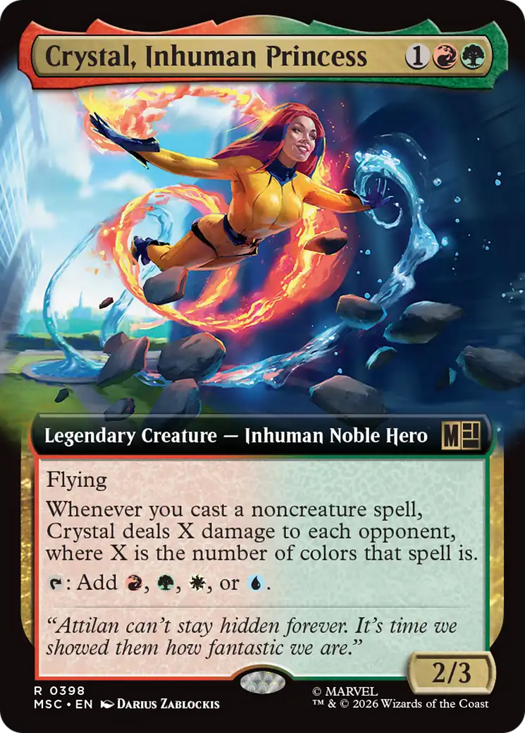 Crystal, Inhuman Princess (Extended Art) [Marvel Super Heroes Commander] | Black Swamp Games