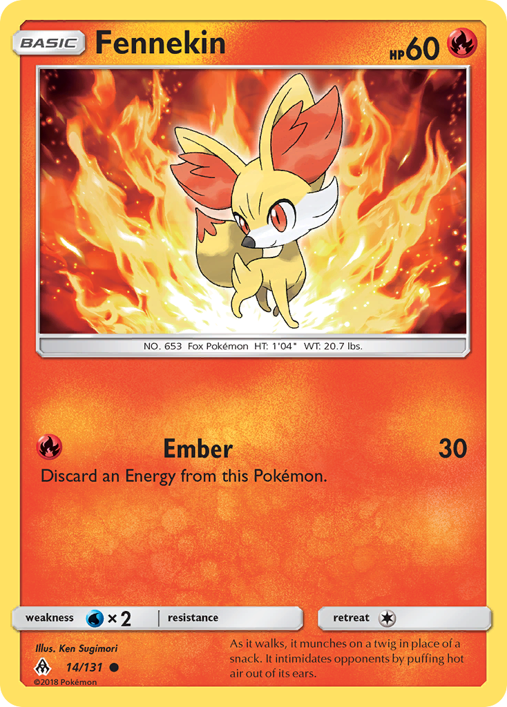 Fennekin (14/131) [Sun & Moon: Forbidden Light] | Black Swamp Games