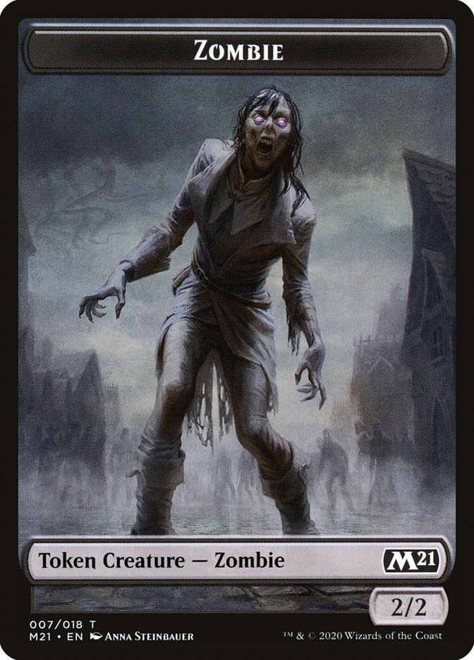 Saproling // Zombie Double-Sided Token [Core Set 2021 Tokens] | Black Swamp Games