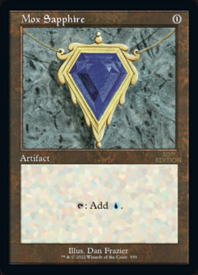 Mox Sapphire (Retro) [30th Anniversary Edition] | Black Swamp Games