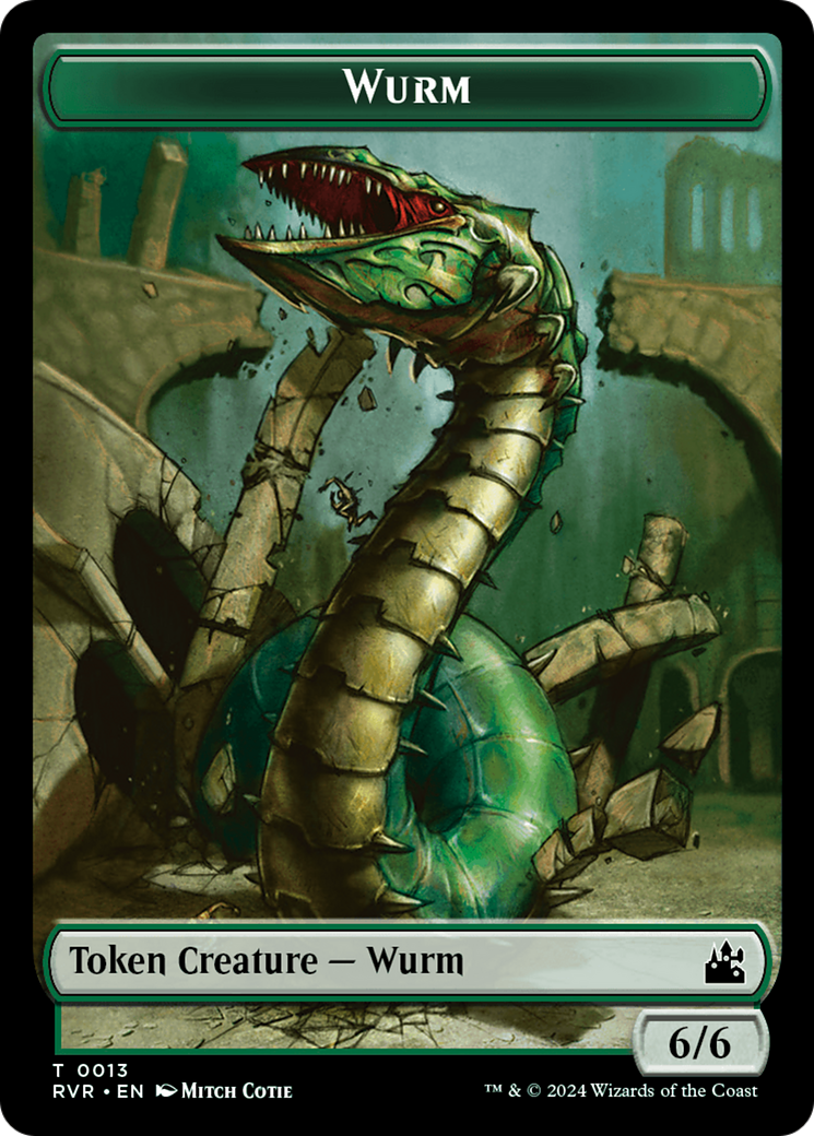Bird // Wurm Double-Sided Token [Ravnica Remastered Tokens] | Black Swamp Games