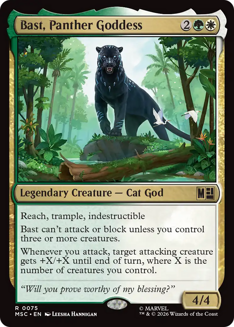 Bast, Panther Goddess (Surge Foil) [Marvel Super Heroes Commander] | Black Swamp Games
