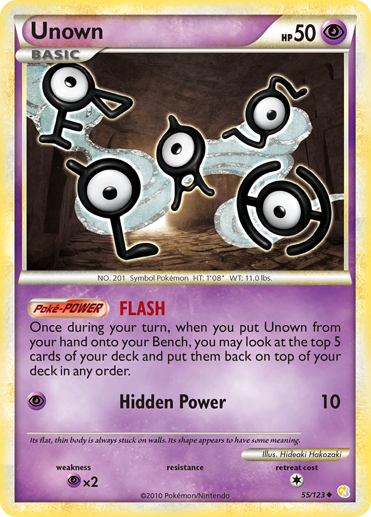 Unown (55/123) [HeartGold & SoulSilver: Base Set] | Black Swamp Games