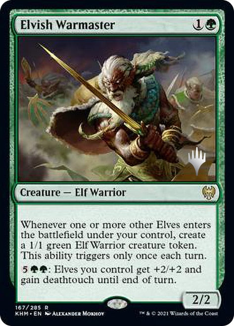 Elvish Warmaster (Promo Pack) [Kaldheim Promos] | Black Swamp Games