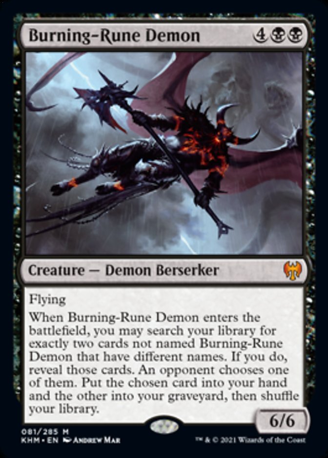 Burning-Rune Demon [Kaldheim] | Black Swamp Games