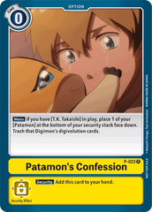 Patamon's Confession [P-023] [Promotional Cards] | Black Swamp Games