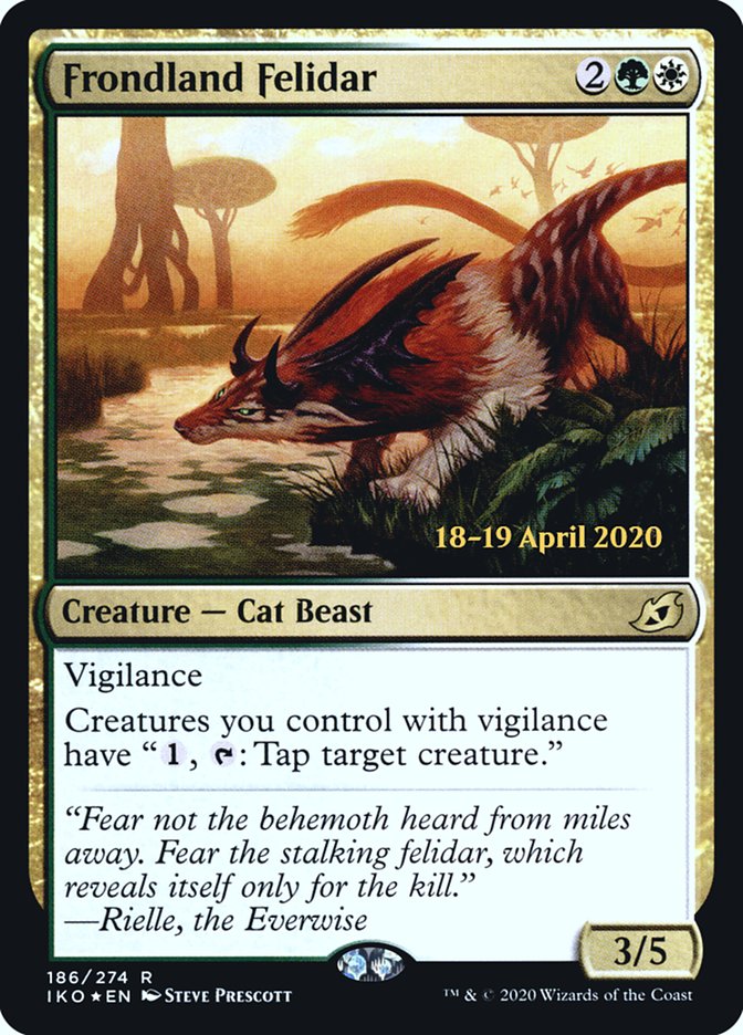Frondland Felidar [Ikoria: Lair of Behemoths Prerelease Promos] | Black Swamp Games