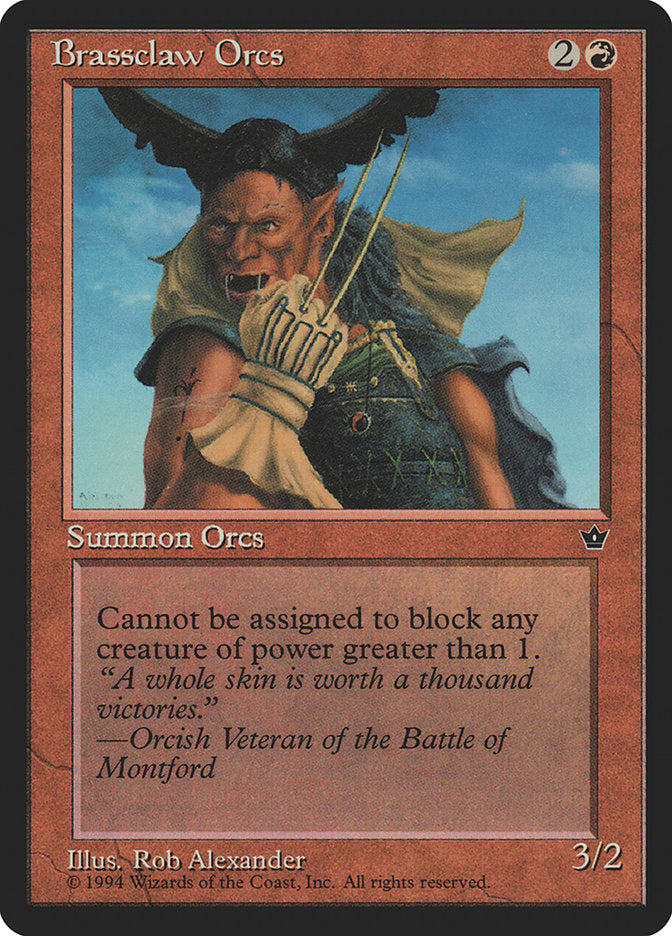 Brassclaw Orcs (Rob Alexander - Orcish Veteran Flavor Text) [Fallen Empires] | Black Swamp Games