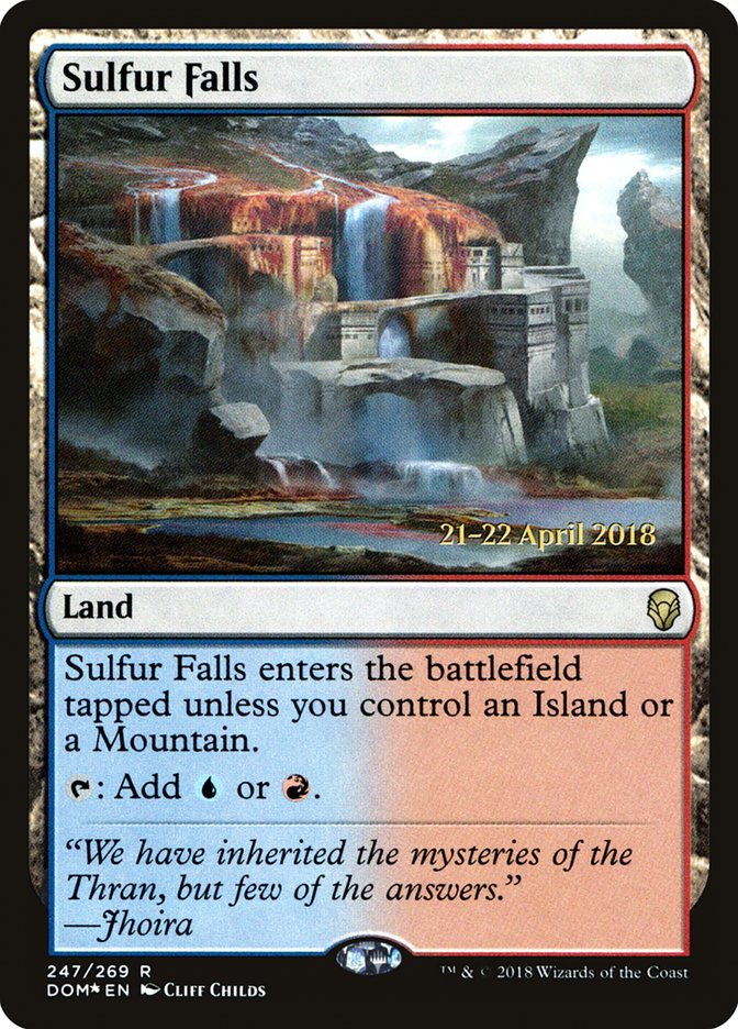 Sulfur Falls [Dominaria Prerelease Promos] | Black Swamp Games