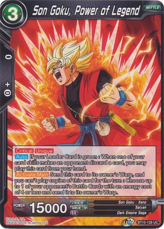 Son Goku, Power of Legend (BT10-128) [Rise of the Unison Warrior 2nd Edition] | Black Swamp Games